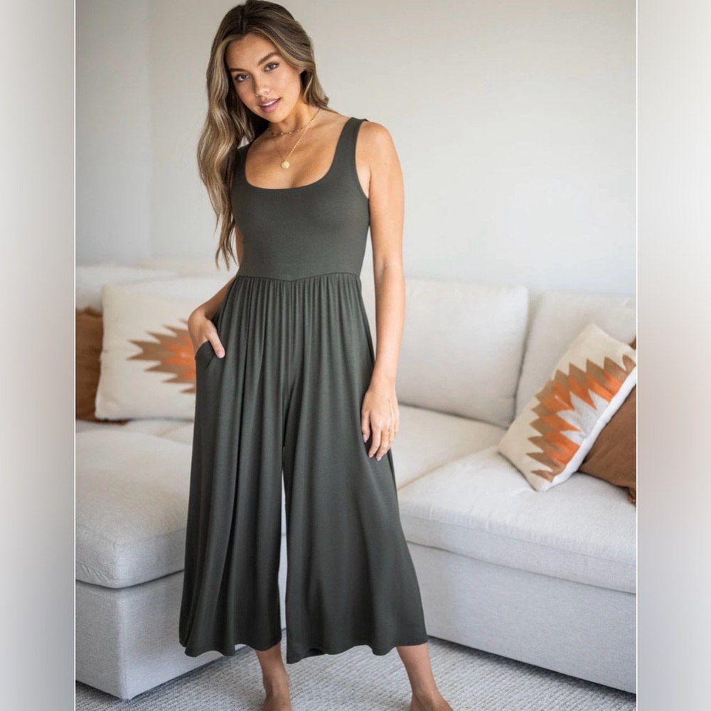 Sozy Chanel Forest Green Jumpsuit